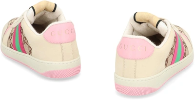 Shop Gucci Screener Low-top Sneakers In Ecru