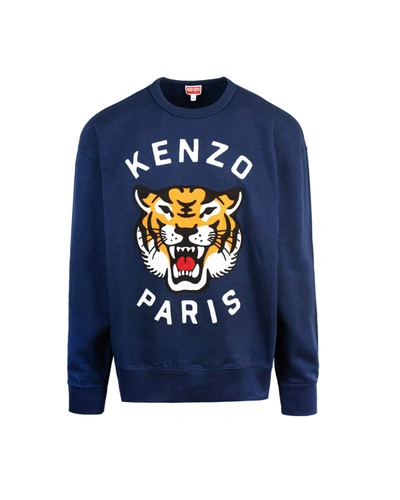 Shop Kenzo Sweatshirt In Blu Notte