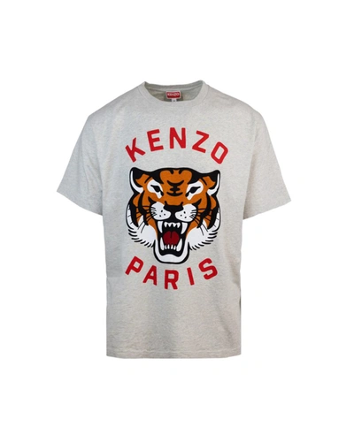 Shop Kenzo T-shirts In Grigio Chiaro