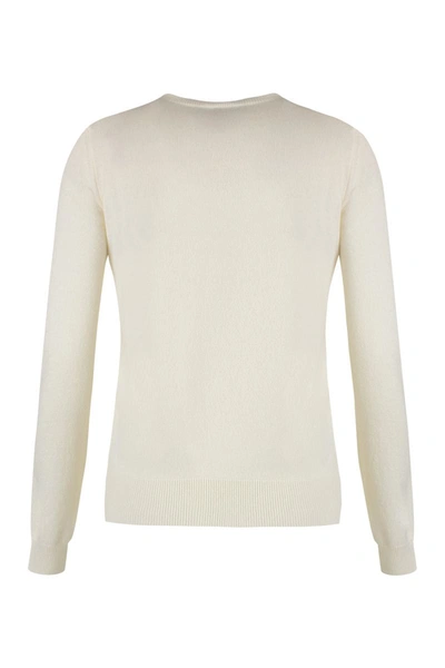 Shop Max Mara Bari Wool And Cashmere Sweater In Panna