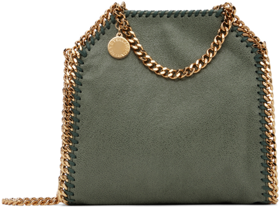 Shop Stella Mccartney Green Falabella Tiny Bag In 3030 Stone Green