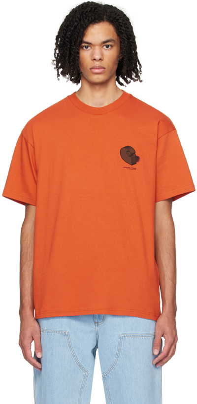 Shop Carhartt Orange Diagram C T-shirt In 1cl Phoenix