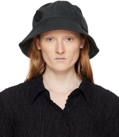 Song For The Mute Black Daisy Bucket Hat In Black