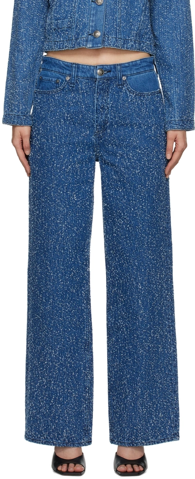 Shop Rag & Bone Blue Logan Jeans In Midtweed