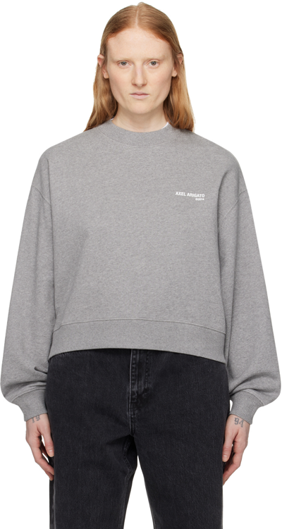 Shop Axel Arigato Gray Legacy Sweatshirt In Grey Melange