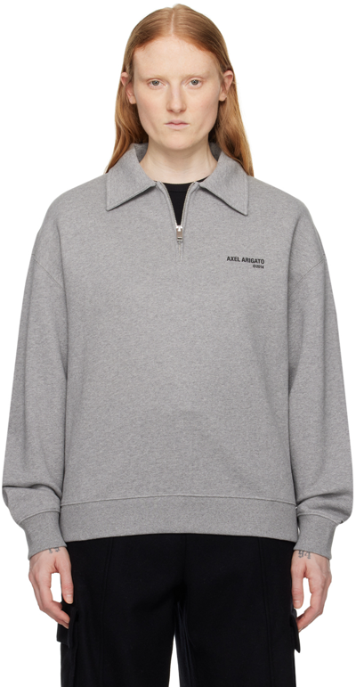 Shop Axel Arigato Gray Remi Sweatshirt In Grey Melange