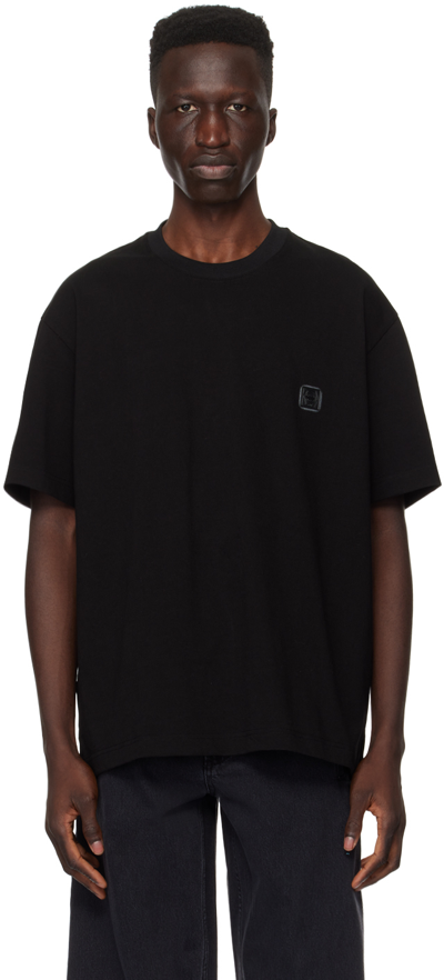 Shop Solid Homme Black Blur T-shirt In 736b Black