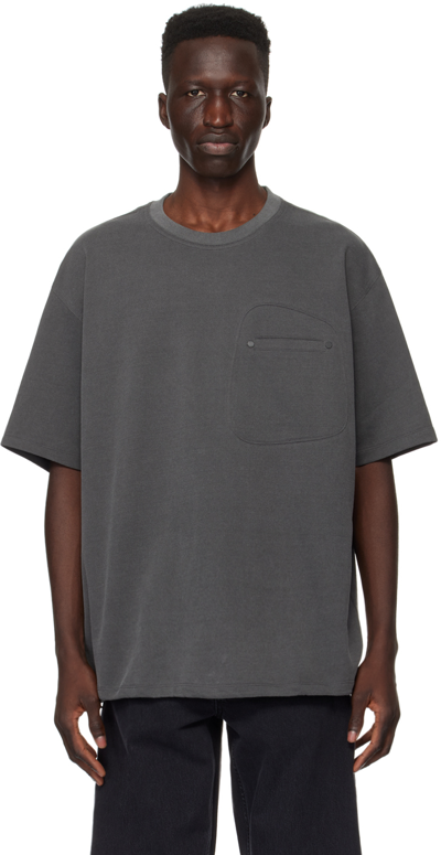 Shop Solid Homme Gray Pocket T-shirt In 717g Grey
