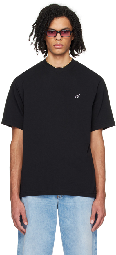 Shop Axel Arigato Black Signature T-shirt