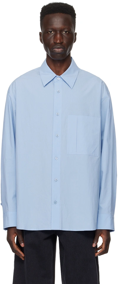 Shop Solid Homme Blue Cloud Shirt In 507l Blue