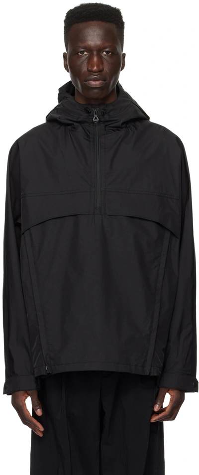 Shop Solid Homme Black Half-zip Jacket In 328b Black