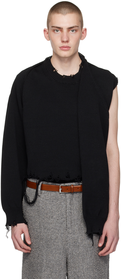 Shop Doublet Black 2way Sleeve Sweater