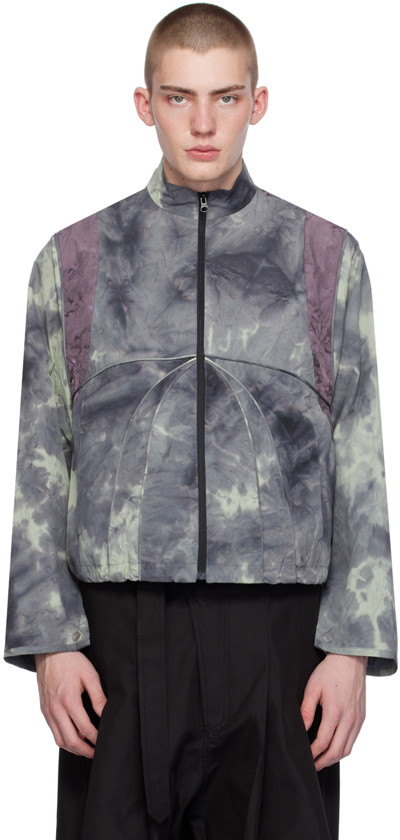 Shop Fffpostalservice Ssense Exclusive Black & Purple Piped Jacket In Garmentdyedblack/pur