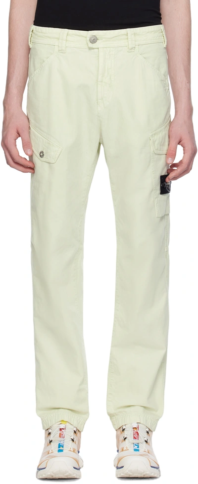 Shop Stone Island Green Patch Cargo Pants In V0051 Pistachio