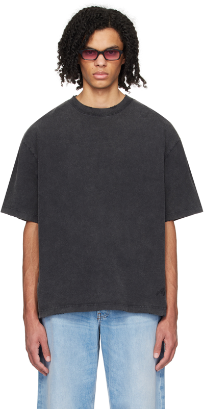 Shop Axel Arigato Black Wes T-shirt In Black Old Dye