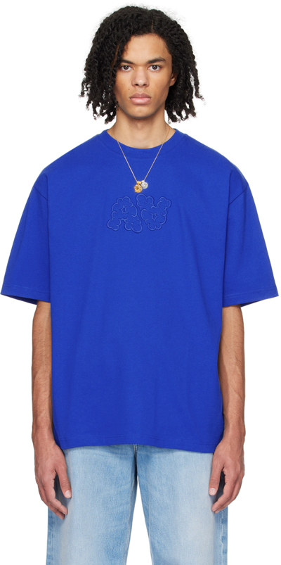 Shop Axel Arigato Blue 'the Trail' T-shirt In Bright Blue