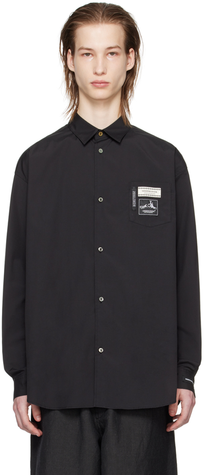 Shop Undercover Black Patch Shirt