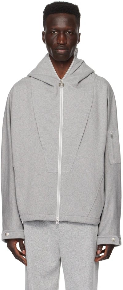 Shop Solid Homme Gray Paneled Jacket In 302g Grey