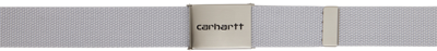 Shop Carhartt Gray Clip Belt In Sonic Silver