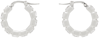 Shop Jil Sander Silver Hoop Earrings In 043 Silver
