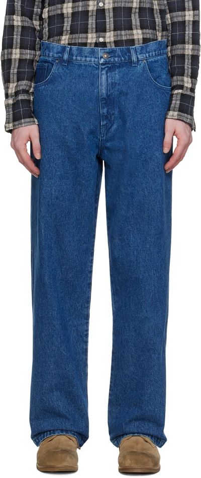 Shop Sky High Farm Workwear Blue Relaxed-fit Jeans