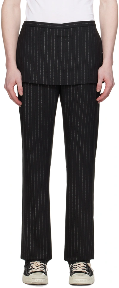 Shop Acne Studios Black Tailored Trousers In 900 Black