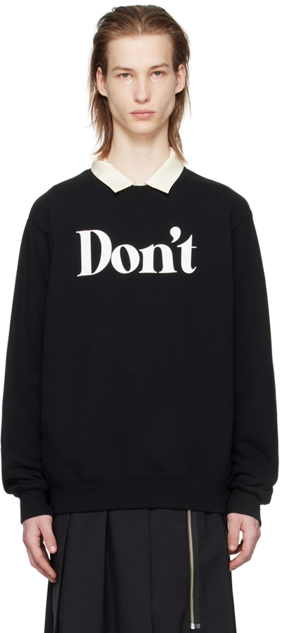 Undercover Black 'don't' Sweatshirt In Black