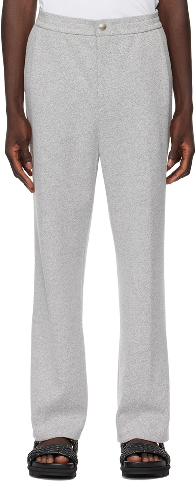 Shop Solid Homme Gray Banding Sweatpants In 816g Grey