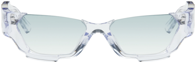 Shop Feng Chen Wang Ssense Exclusive Transparent Deconstructed Sunglasses In Crystal