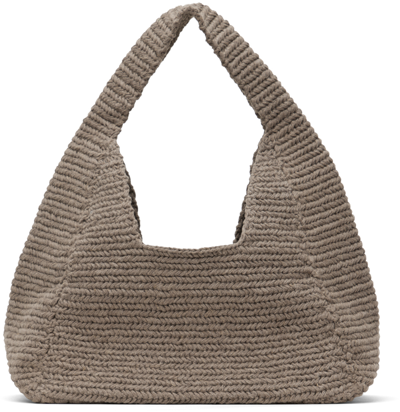 Shop Lauren Manoogian Taupe Baby Bindle Bag In W03 Wood