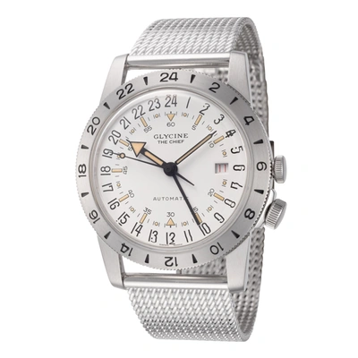 Shop Glycine Men's Airman Vintage 40mm Automatic Watch In Silver