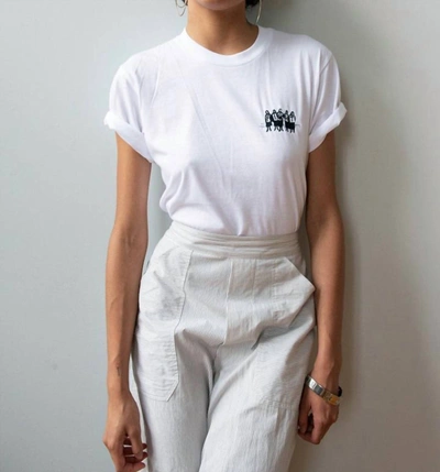 Shop Heather Harlan Embroidered Fight Tee In White