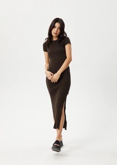 Shop Afends Knit Maxi Dress In Brown