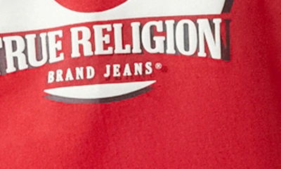 Shop True Religion Brand Jeans Tr Cotton Crew Graphic T-shirt In Red Dahlia