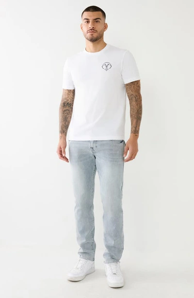 Shop True Religion Brand Jeans 3d Horseshoe Buddha Cotton Crew Graphic T-shirt In White