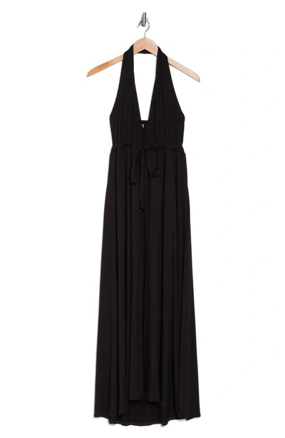 Shop Go Couture Halter Maxi Dress In Black