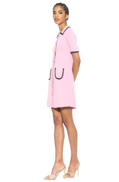 Shop Alexia Admor Odette Knit Shirtdress In Pink