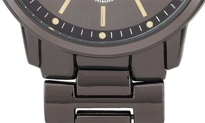 Shop I Touch Two-piece Diamond Accent Bracelet Watch His & Hers Set In Black