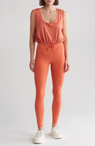 Shop Fp Movement Off To The Races Sleeveless Jumpsuit In Copper