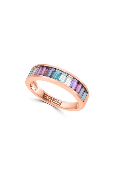 Shop Effy 14k Rose Gold Gemstone Ring In Rose Gold/ Multi