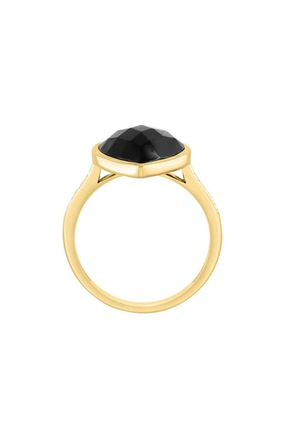 Shop Effy 14k Yellow Gold Diamond & Onyx Statement Ring In Black