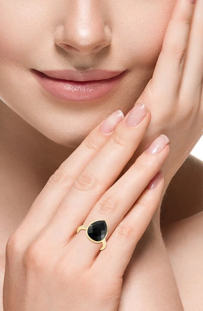 Shop Effy 14k Yellow Gold Diamond & Onyx Statement Ring In Black