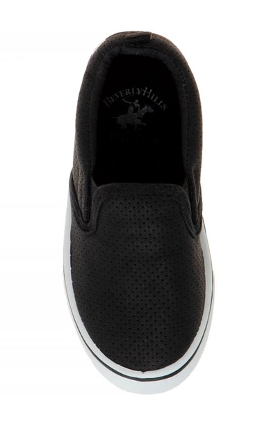 Shop Beverly Hills Polo Club Kids' Perforated Sneaker In Black