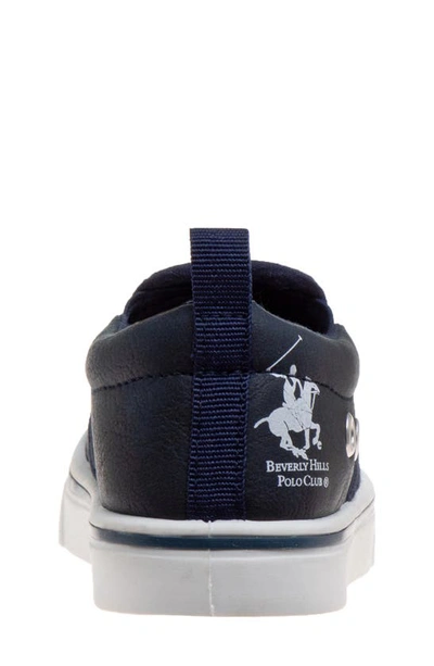Shop Beverly Hills Polo Club Kids' Perforated Sneaker In Navy
