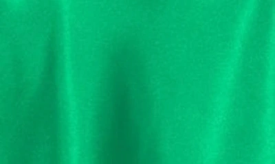 Shop Bebe Lace Strap Satin Midi Slipdress In Emerald