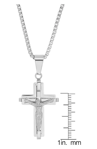 Hmy Jewelry Cross Pendant Necklace In Silver