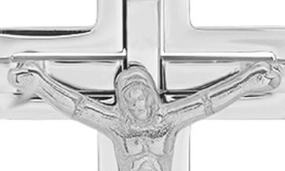 Shop Hmy Jewelry Cross Pendant Necklace In Silver