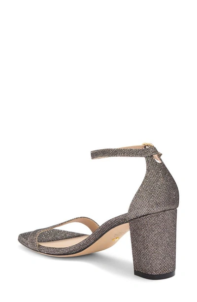 Stuart Weitzman Nudistcurve 75 Block Heel Sandal In New Pyrite