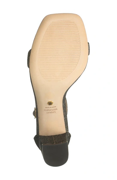 Stuart Weitzman Nudistcurve 75 Block Heel Sandal In New Pyrite