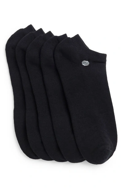 Shop Z By Zella 5-pack All Purpose Ankle Socks In Black
